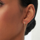 14k Solid Bar Hoop Charm Ferkos Fine Jewelry