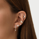14K Gold Pear Lab Grown Diamond Cluster Flat Back Stud – 0.28 CTW Ferkos Fine Jewelry