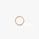 14K Gold Diamond Beaded Eternity Hoop Earring