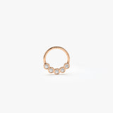 14K Gold Diamond Cluster Cartilage Hoop (Conch, Helix, Tragus)