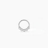 14K Gold Diamond Cluster Cartilage Hoop (Conch, Helix, Tragus)