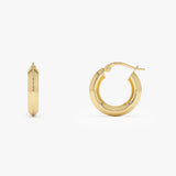 14k Mirror Finish Hoop Earrings Ferkos Fine Jewelry