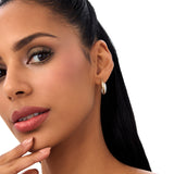 14k Gold and White Gold Twisted Hoops Ferkos Fine Jewelry