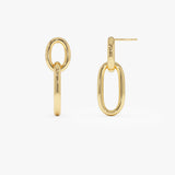 14k Double Link Dangle Earrings Ferkos Fine Jewelry