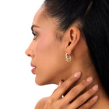 14k Modern Double Hoop Earrings Ferkos Fine Jewelry