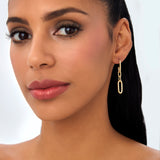 14k Dangle Link Chain Earrings Ferkos Fine Jewelry