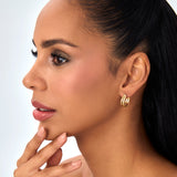 14K Gold 16MM Dual Row Hoops Ferkos Fine Jewelry