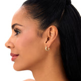 14k Small Two Row Hoop Earrings Ferkos Fine Jewelry