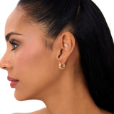 14k Small Two Row Hoop Earrings Ferkos Fine Jewelry