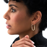 14K Gold Twisted Rope Oval Hoop Earrings Ferkos Fine Jewelry