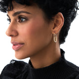 14K Gold Twisted Rope Oval Hoop Earrings Ferkos Fine Jewelry