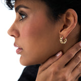 14K Gold 15MM Link Hoops Ferkos Fine Jewelry