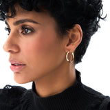 14K Gold 4MM Medium Hoops Ferkos Fine Jewelry