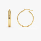 14K Gold 4MM Medium Hoops Ferkos Fine Jewelry