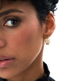 14k Gold Chain Link Statement Hoop Earrings Ferkos Fine Jewelry