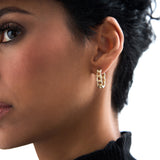 14k Gold Chain Link Statement Hoop Earrings Ferkos Fine Jewelry