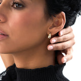 14K Gold 4MM Width Mini Hoops Ferkos Fine Jewelry