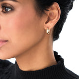 14K Gold 4MM Width Mini Hoops Ferkos Fine Jewelry