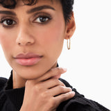 14K Gold Flat Edge Hoop Earrings Ferkos Fine Jewelry