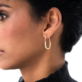 14K Gold Flat Edge Hoop Earrings Ferkos Fine Jewelry