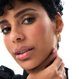 14K Gold Oval Dome Hoop Earrings Ferkos Fine Jewelry