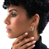 14K Gold Oval Dome Hoop Earrings Ferkos Fine Jewelry