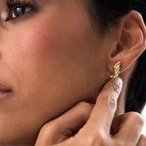 14K Gold Twisted Curve Earrings Ferkos Fine Jewelry