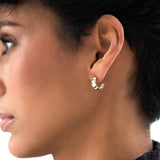 14k Gold Chuncky Bubble Hoop Earrings Ferkos Fine Jewelry