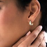 14k Gold Chuncky Bubble Hoop Earrings Ferkos Fine Jewelry