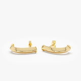 14K Gold Knife Edge Open Hoops Ferkos Fine Jewelry