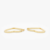 14K Heart Hoop Earrings Ferkos Fine Jewelry