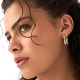 14k Mixed Metal Gold Hoop Earrings 15MM Ferkos Fine Jewelry
