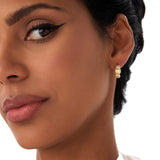 14k Gold Ribbed Dome Hoop Earrings Ferkos Fine Jewelry
