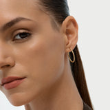 14k Gold Twisted Hoop Earrings – 25MM Ferkos Fine Jewelry