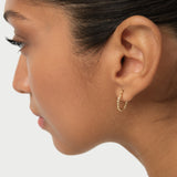 14k Gold Twisted Hoop Earrings – 14MM Ferkos Fine Jewelry