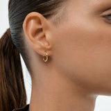 14k Gold Milgrain Hoop Earrings Ferkos Fine Jewelry