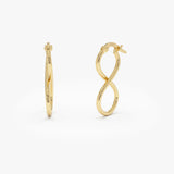14k Gold Infinity Hoop Earrings 14k Gold Ferkos Fine Jewelry