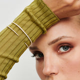 14k Stacking Micro Pave Diamond Bangle 0.90 ctw Ferkos Fine Jewelry