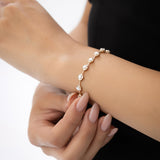 3.60 ctw 14k Round Lab Grown Diamond Bar Bracelet - Larissa Ferkos Fine Jewelry