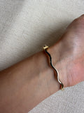 14K Gold Lab Grown Diamond Statement Wave Bracelet Ferkos Fine Jewelry