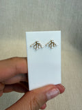 14K Gold Diamond Ray Stud Earrings Ferkos Fine Jewelry