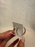 14k Gold Three Row Shared prongs Hoops