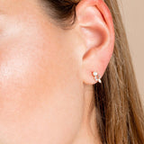 14k Rose Unique Baguette Diamond Earrings Ferkos Fine Jewelry