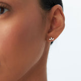 14k Rose Marquise Crown Stud Earrings Ferkos Fine Jewelry