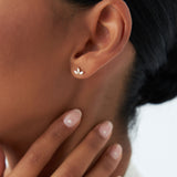 14k Rose Marquise Crown Stud Earrings Ferkos Fine Jewelry