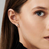 14k Rose Triangle Shaped Tapered Baguette Diamond Stud Ferkos Fine Jewelry