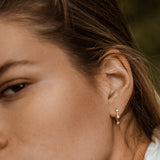 14k Rose Prong Setting Diamond Hoop Earrings Ferkos Fine Jewelry