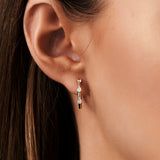 14k Rose Prong Setting Diamond Hoop Earrings Ferkos Fine Jewelry