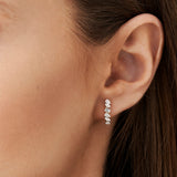 14k Rose Gold Mixed Diamond Shapes Statement Stud Earrings