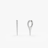 14k Small Diamond Dagger Earrings 14K White Gold Ferkos Fine Jewelry